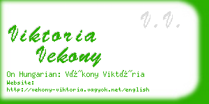 viktoria vekony business card